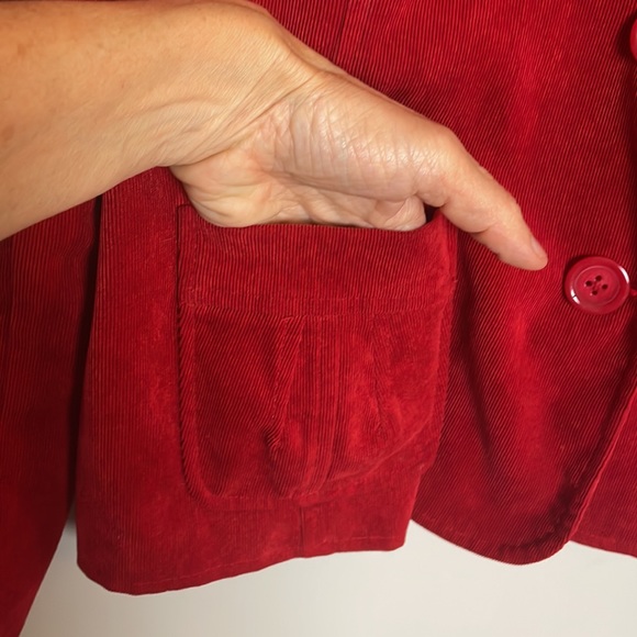 Kim Rogers Red Corduroy Blazer- 14 - Picture 4 of 11